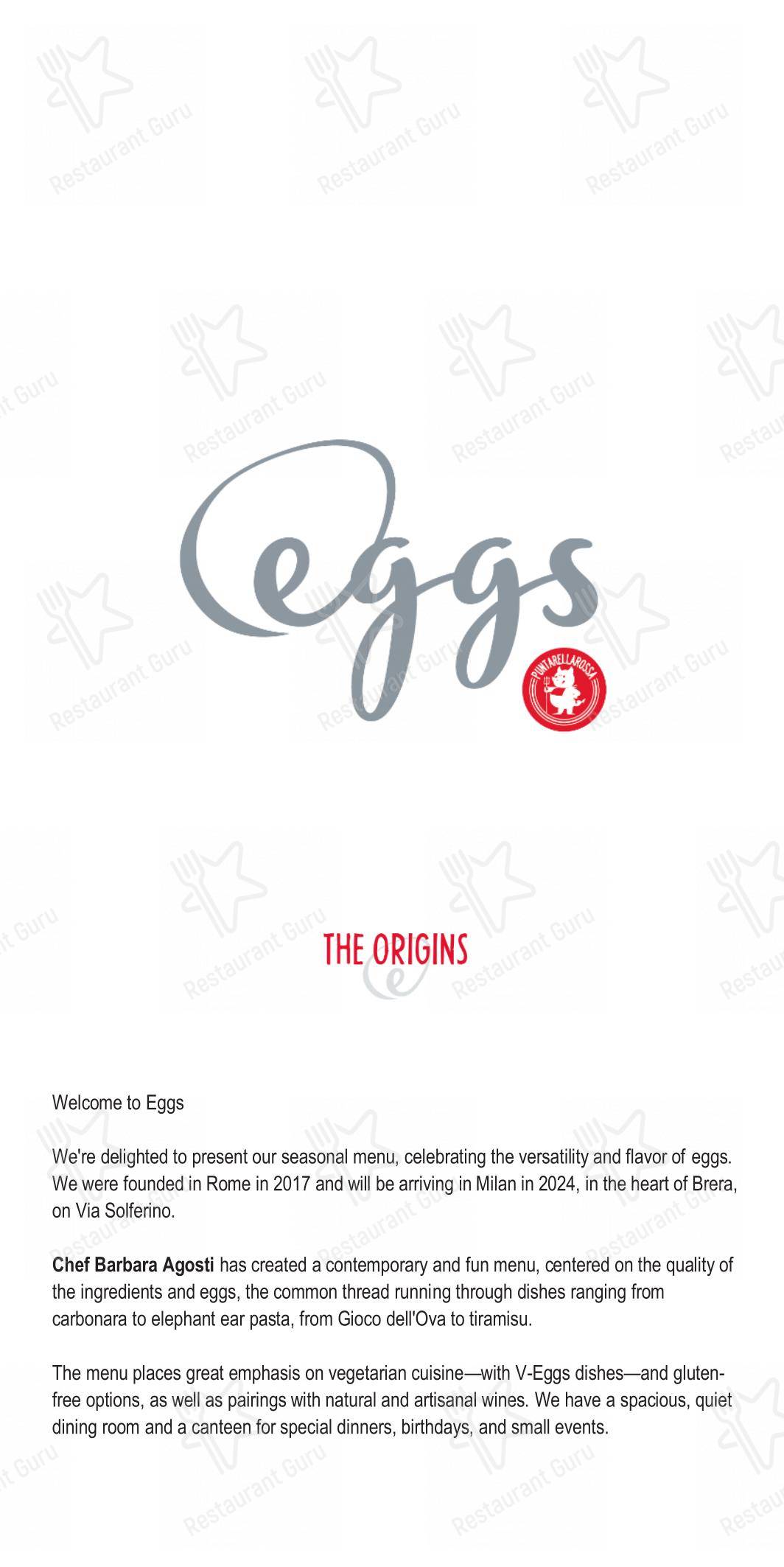 Eggs Roma in Roma - Основное меню