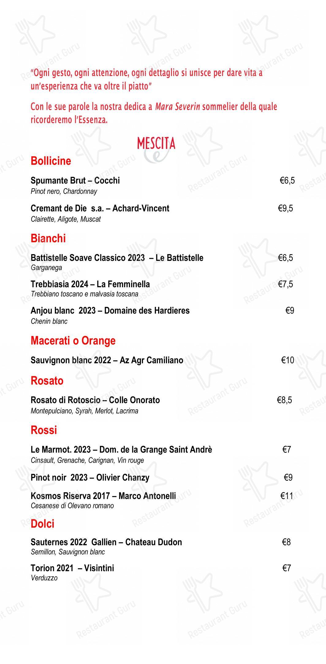 Menu di Eggs Roma - 菜单