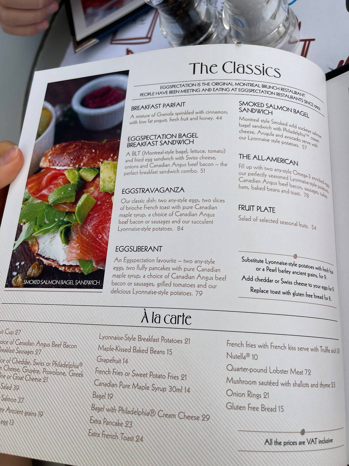 Menu at Eggspectation Restaurant Cafe JBR, Dubai, Shop 1406