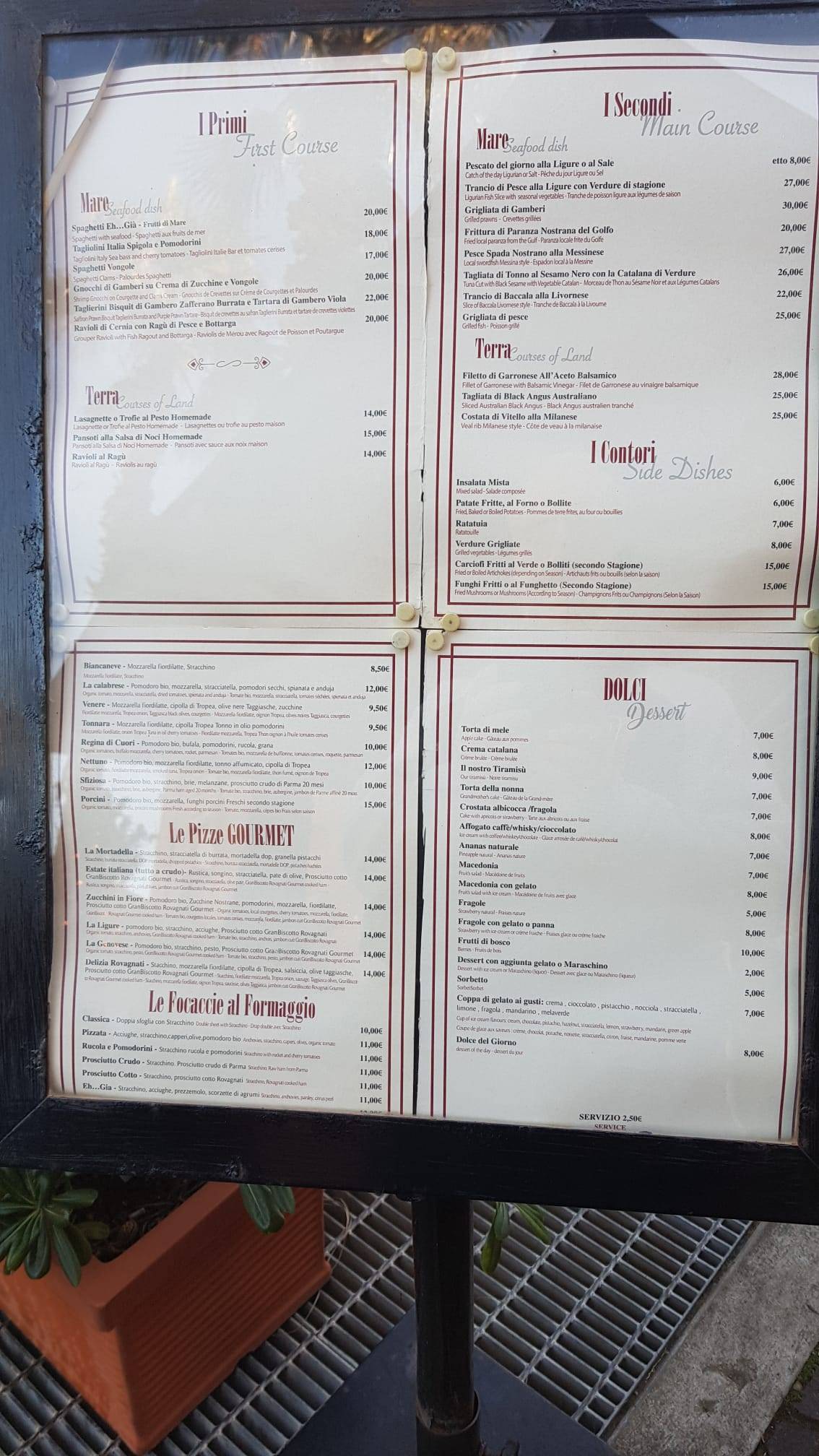Menu di Eh...Già Ristorante Pizzeria 