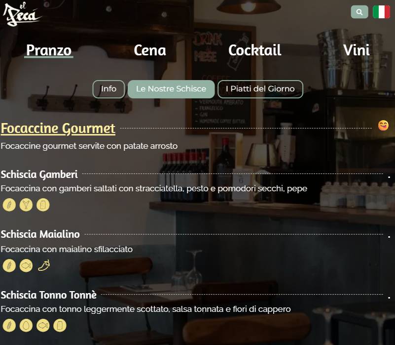 Menu di El Pecà 