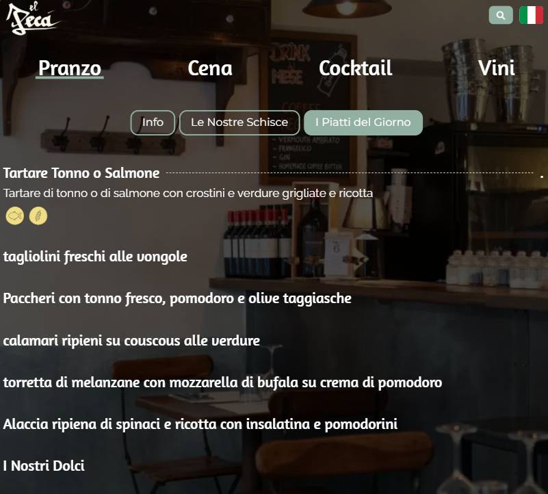 Menu di El Pecà 