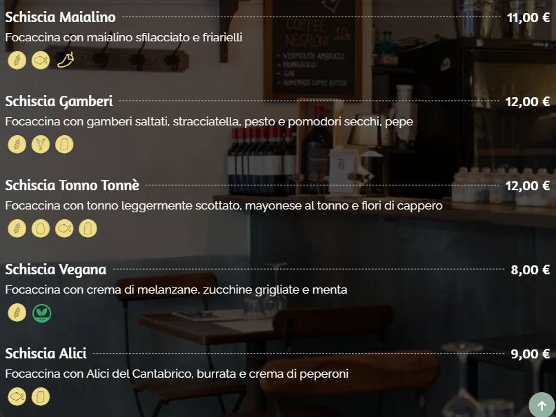Menu di El Pecà 