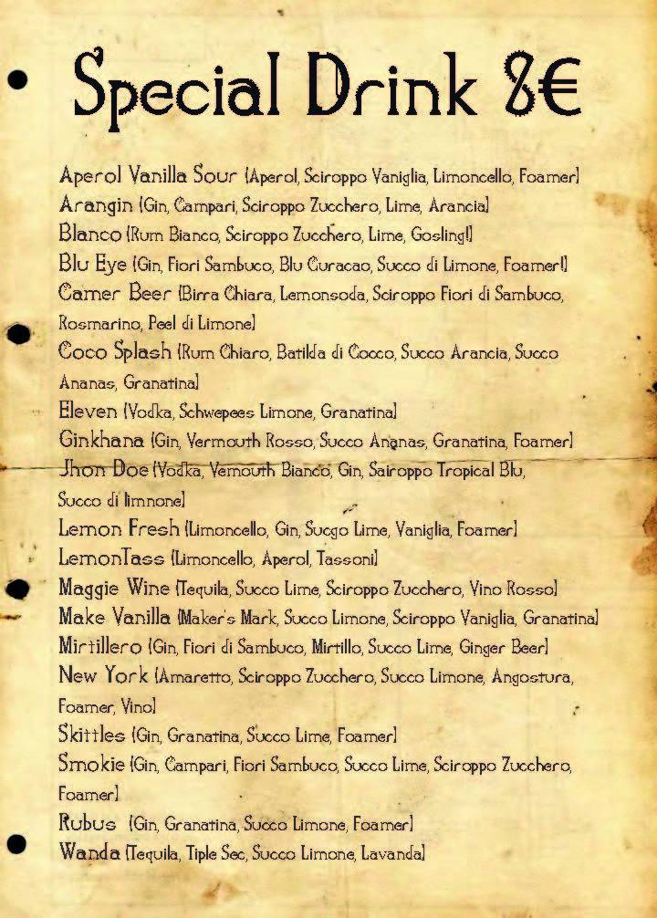 Menu di Eleven Cocktail Bar - American Bar 