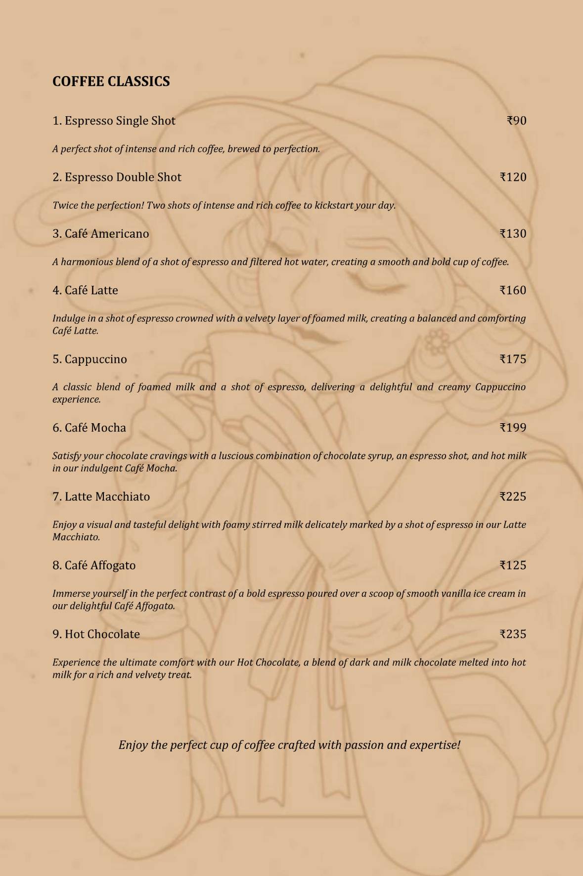 Elgin Roastery menu