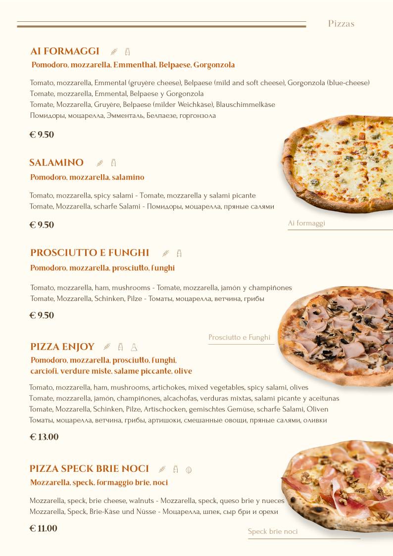 Menu di Enjoy Bistro - Ristorante - Bar 