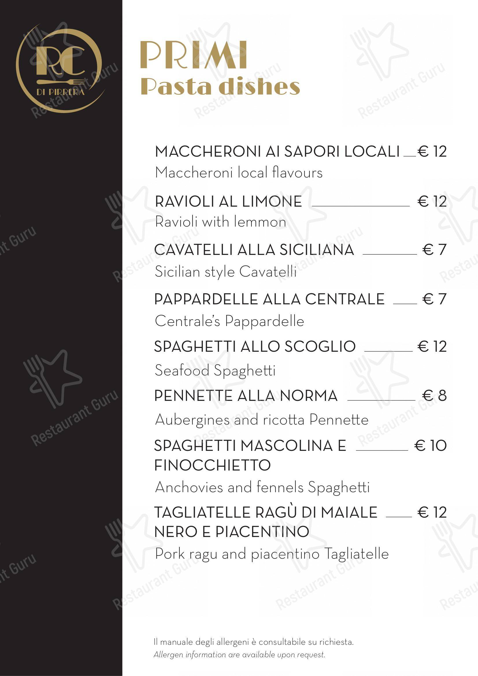 Menu di Ristorante Centrale - Menu
