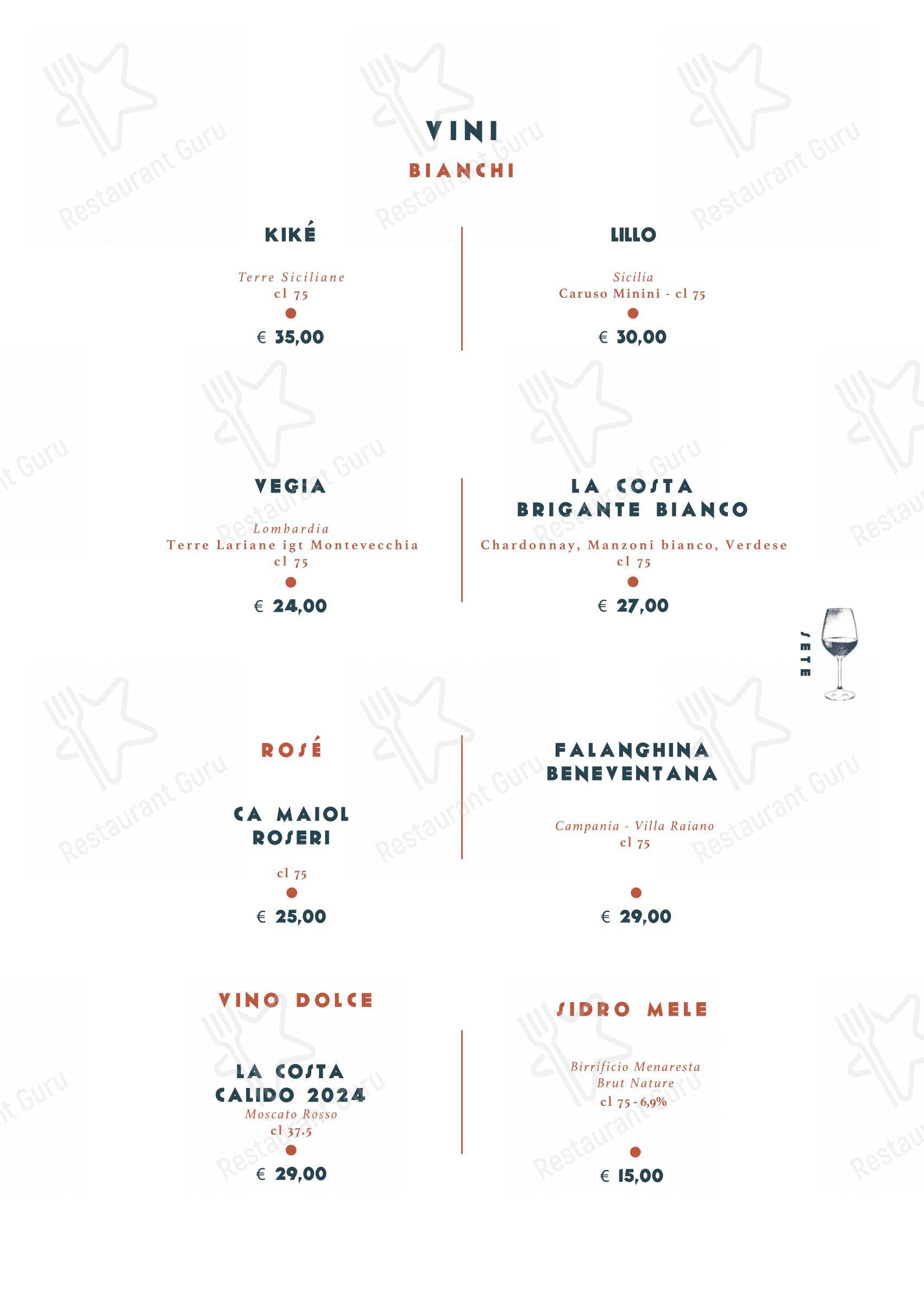 Menu di Enosteria Lipen - Menu