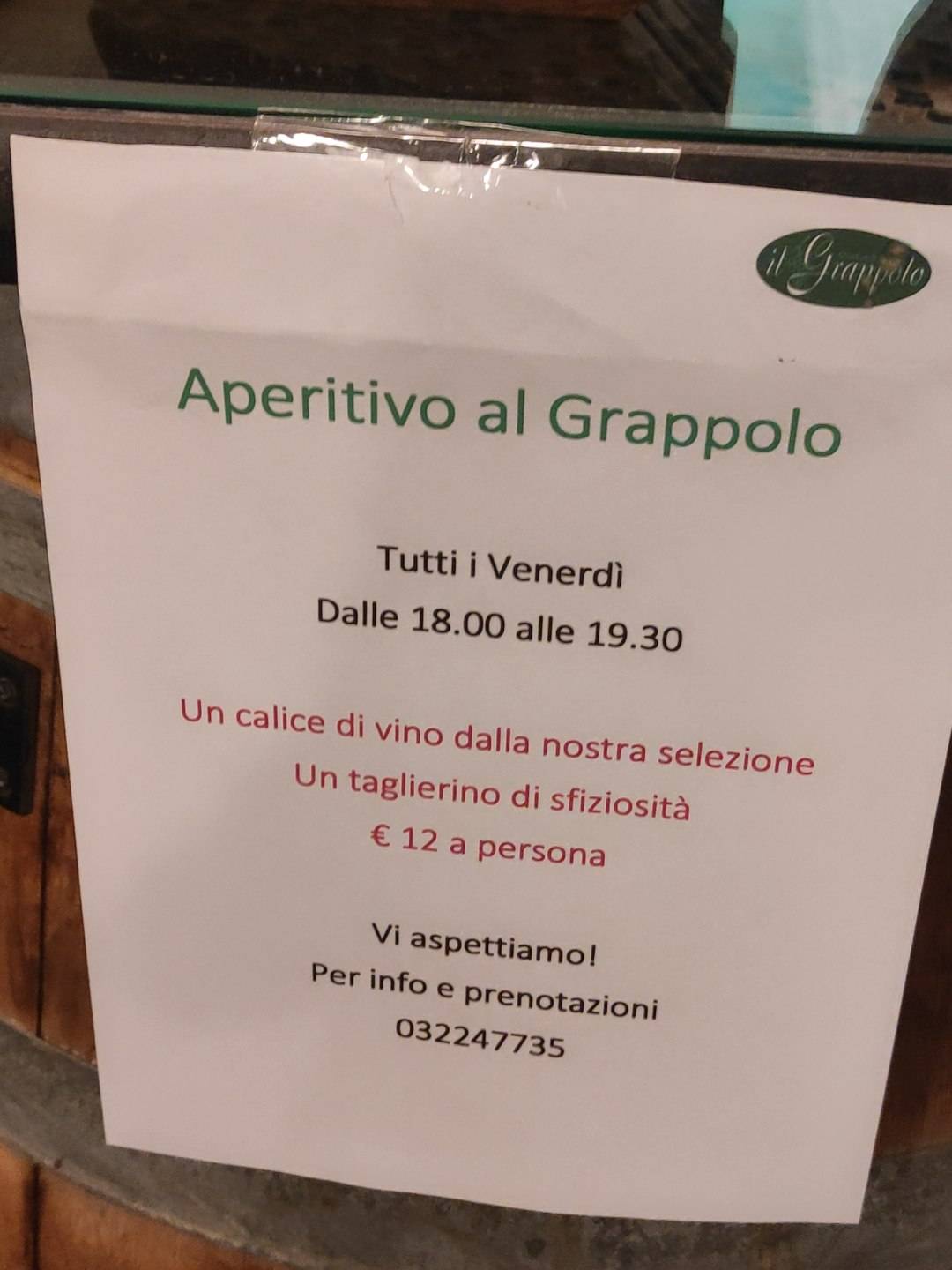 Menu di Enoteca Ristorante Il Grappolo 