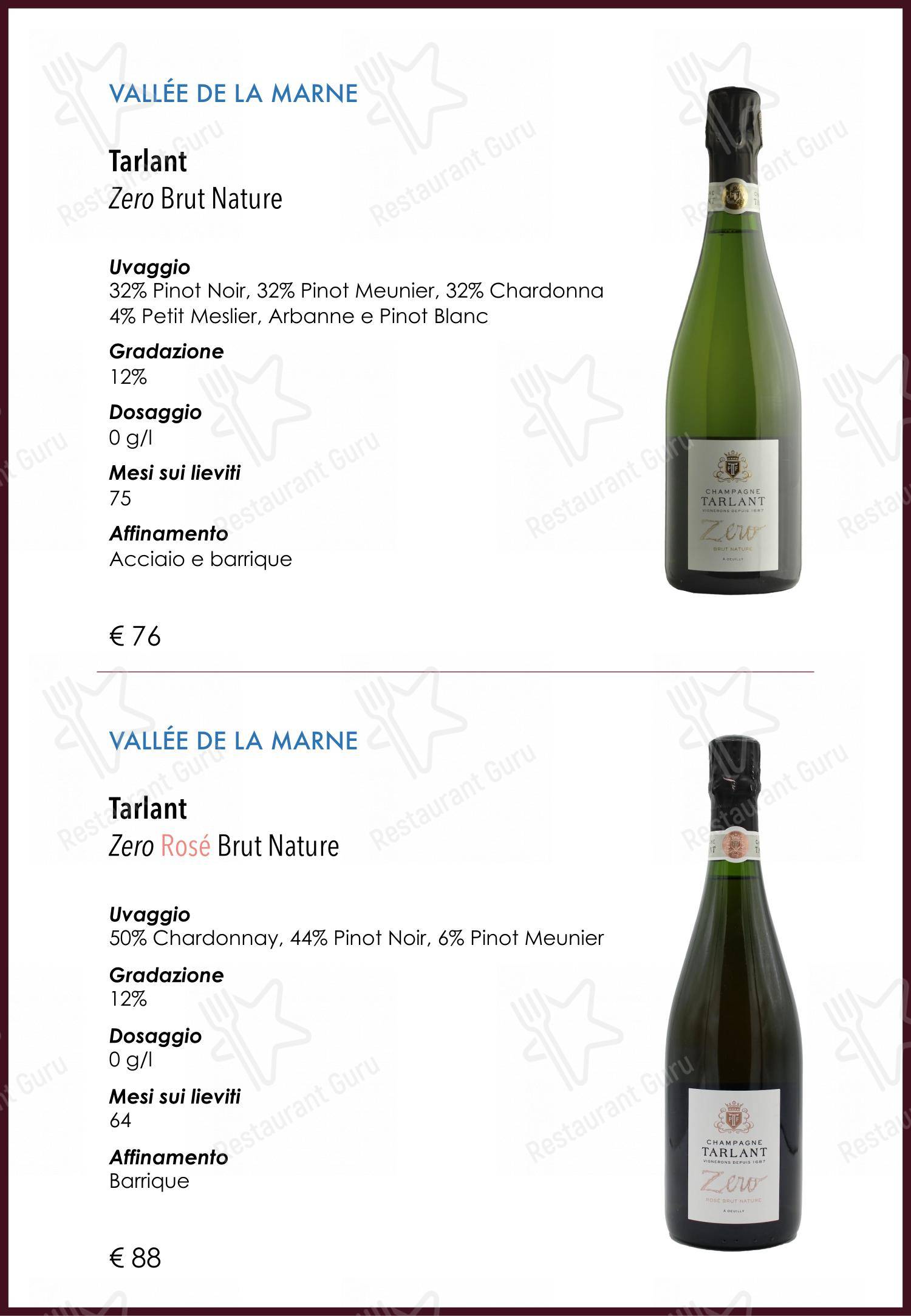 Menu di Enoteca 