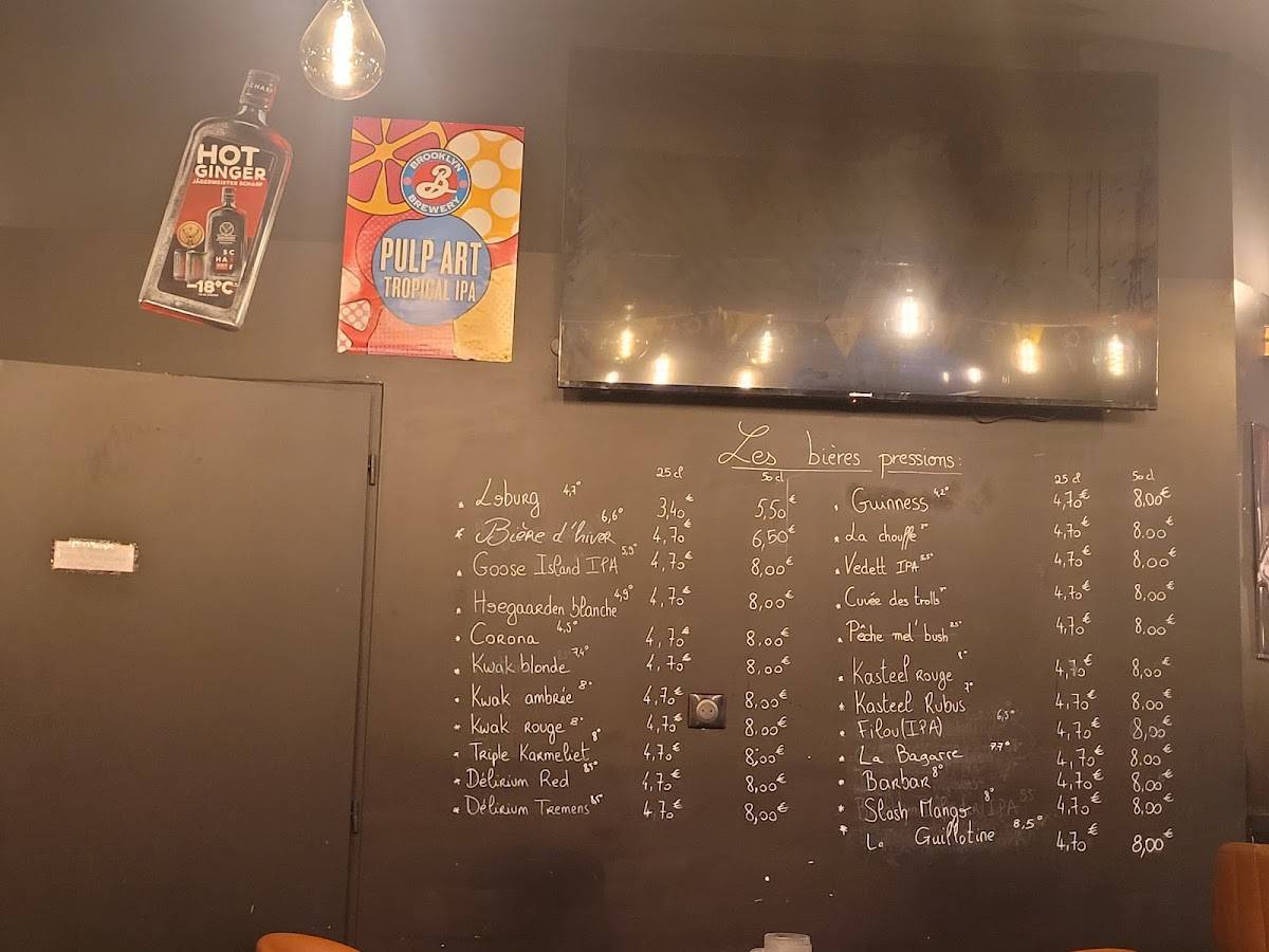 Menu de Ernest Hemingway Café