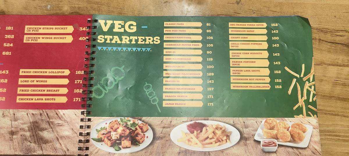 Snackers Republic menu
