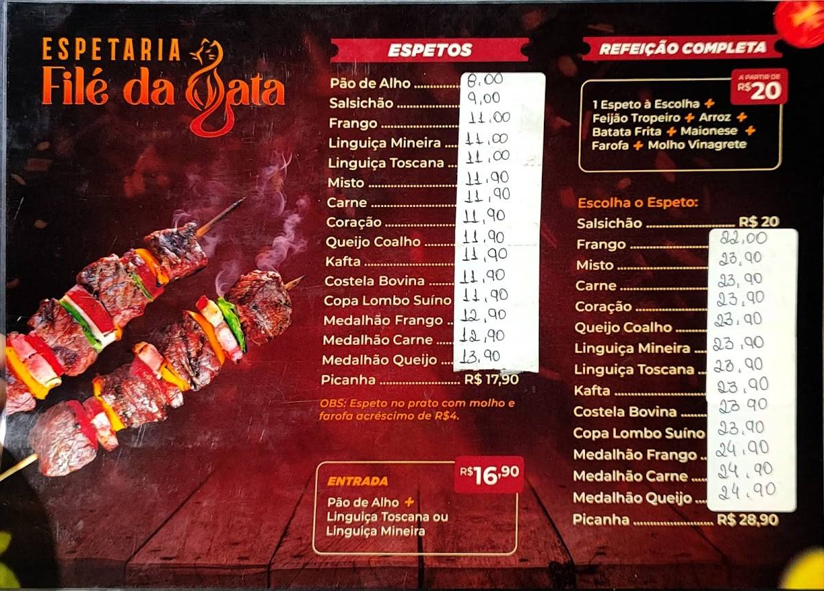 Espetaria Filé da Gata cardápio
