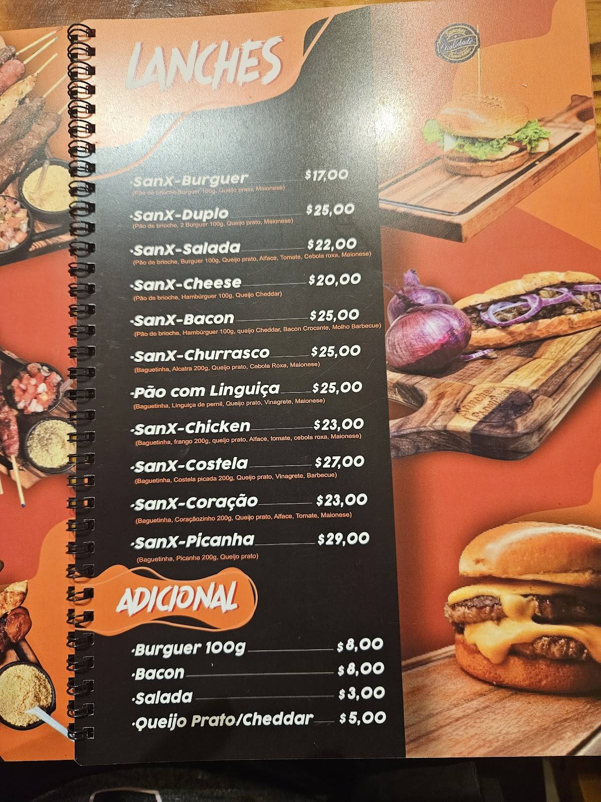 Espetinho Sanches cardápio