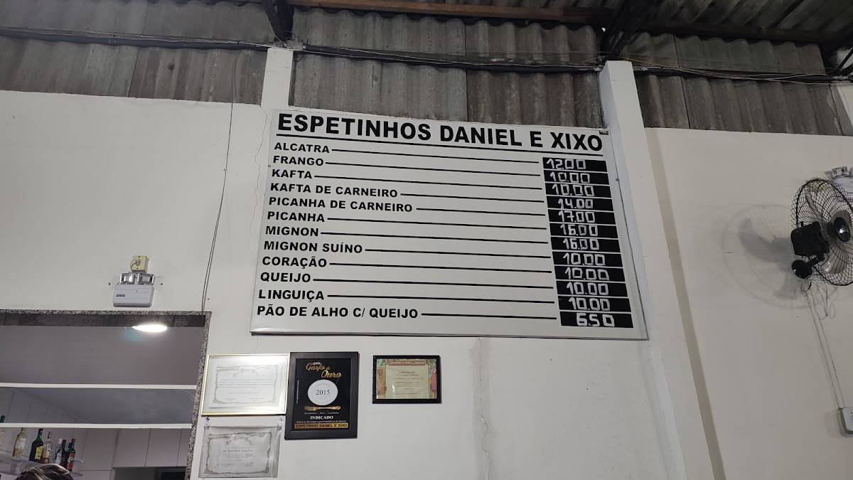 Espetinhos Daniel & Xixo cardápio