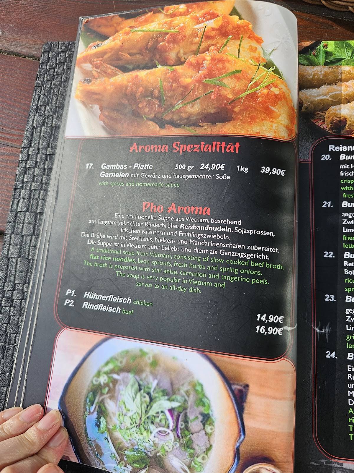 Speisekarte von AROMA Vietnamese Kitchen & Sushi Bar, Essen