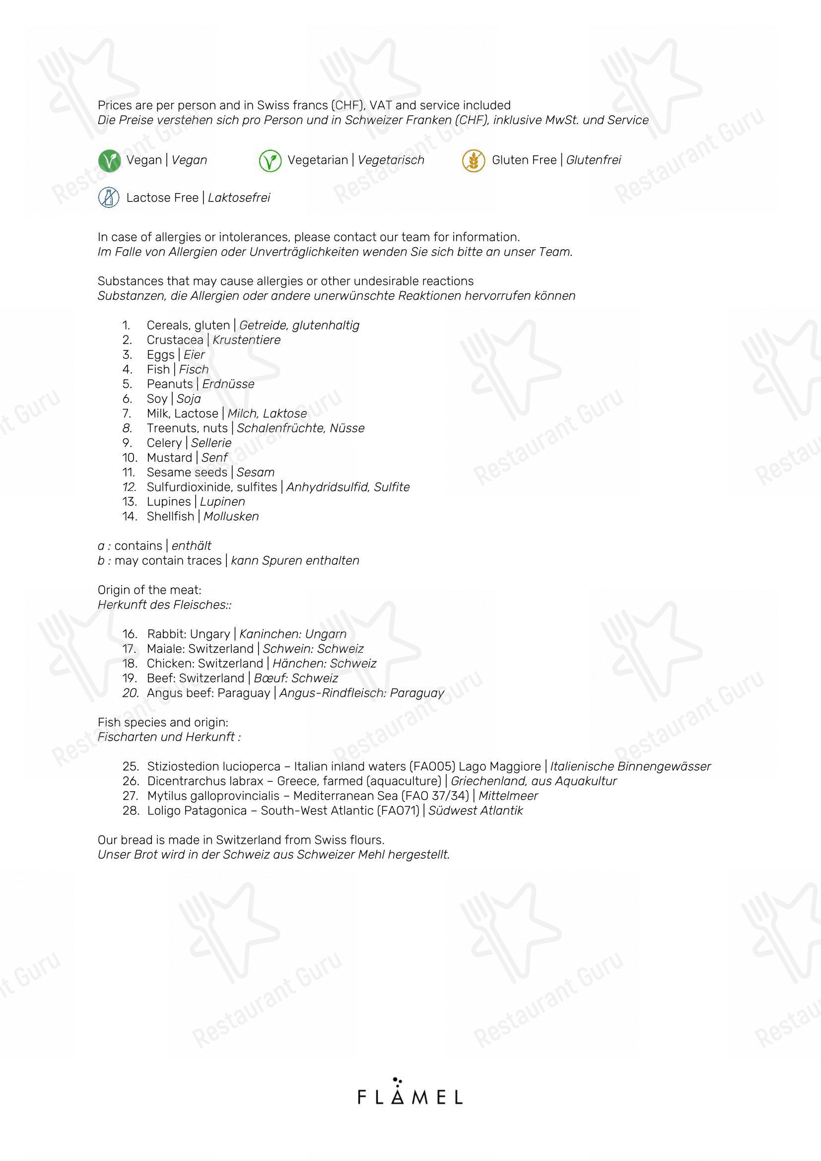 Menu di FLAMEL Restaurant & Mixology Bar - 菜单