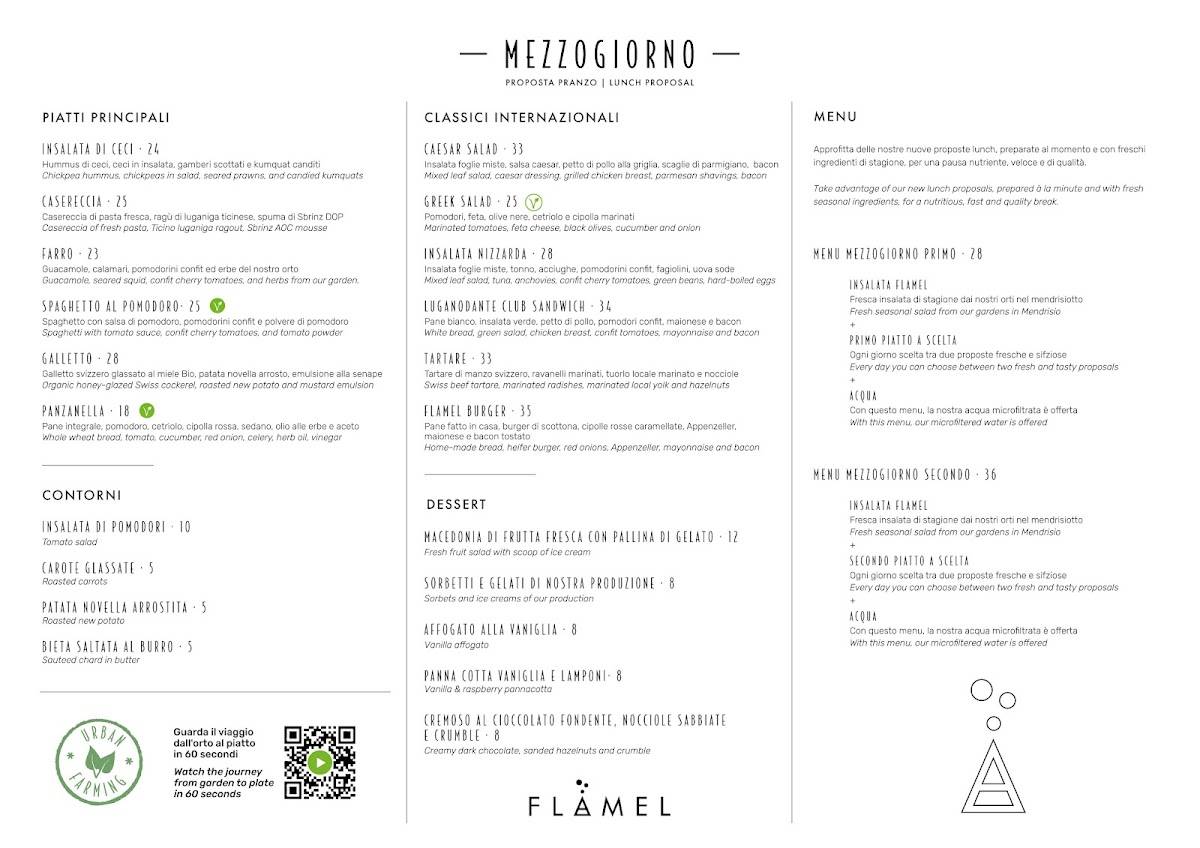 Menu di FLAMEL Restaurant & Mixology Bar 