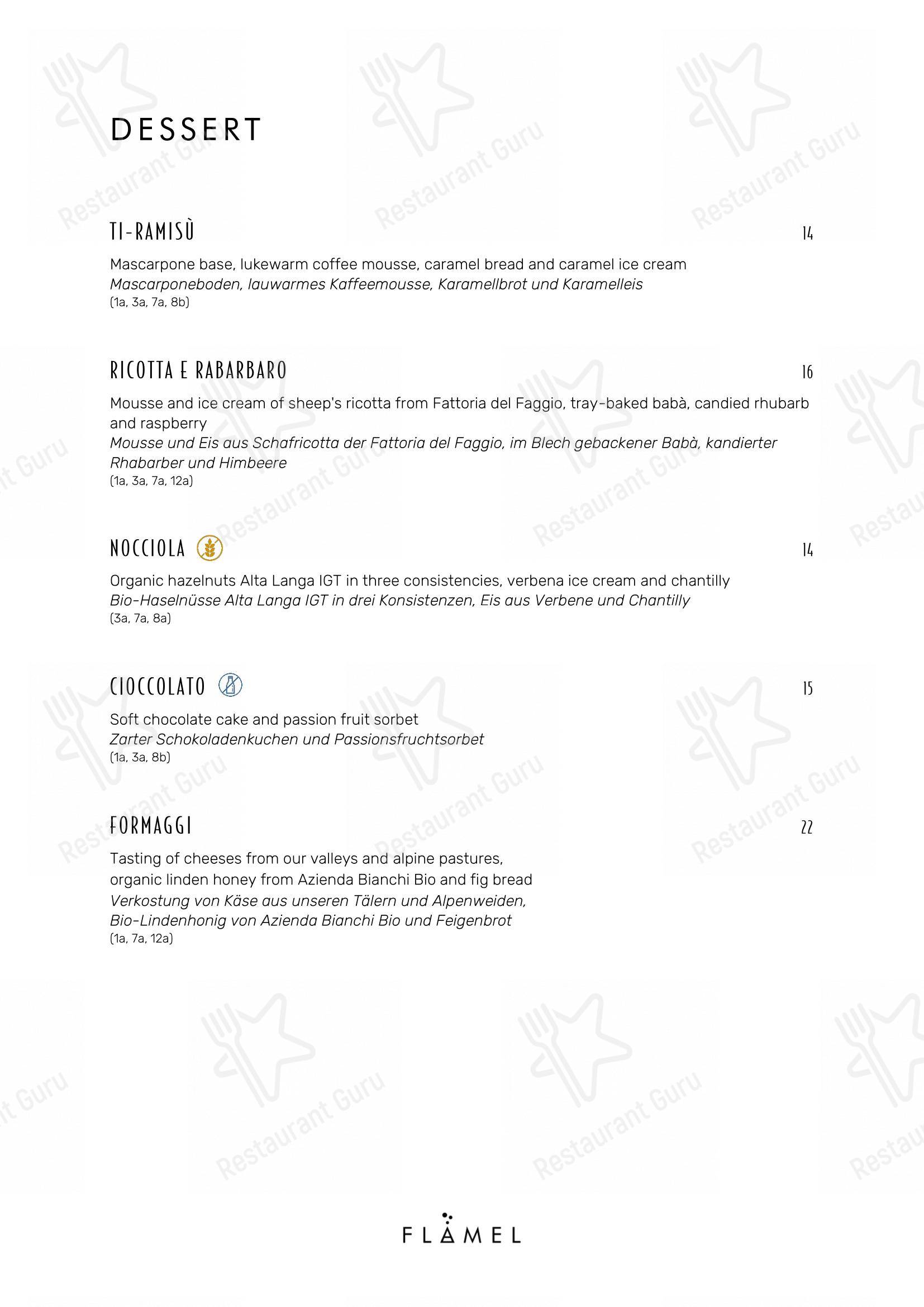 Menu di FLAMEL Restaurant & Mixology Bar - 菜单