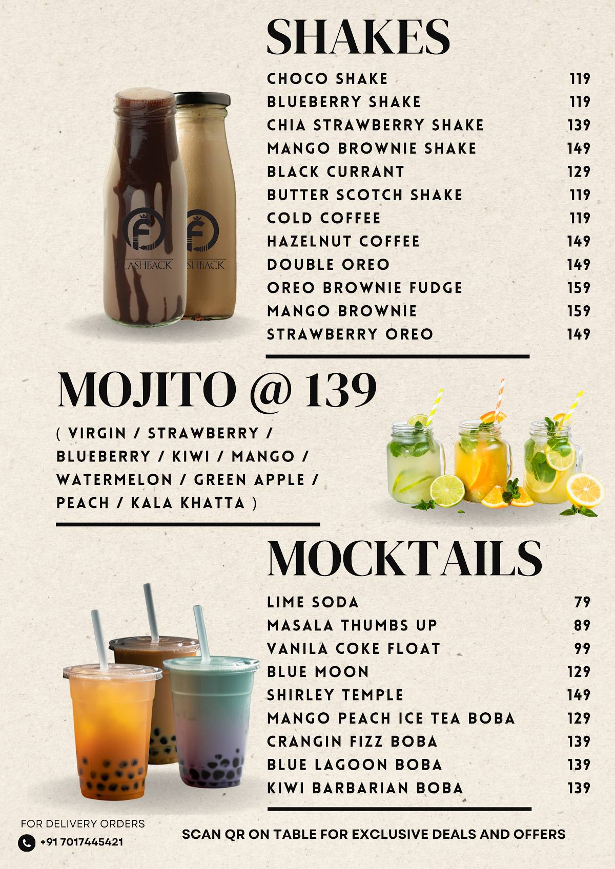 FLASHBACK (Cafe-Lounge-Eatery) menu