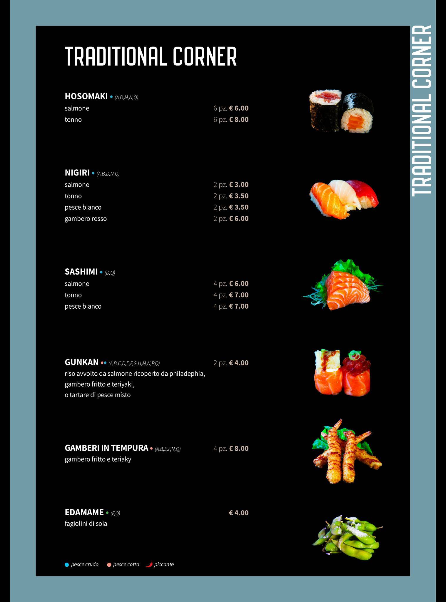 Menu di Sushi Corner Fano 