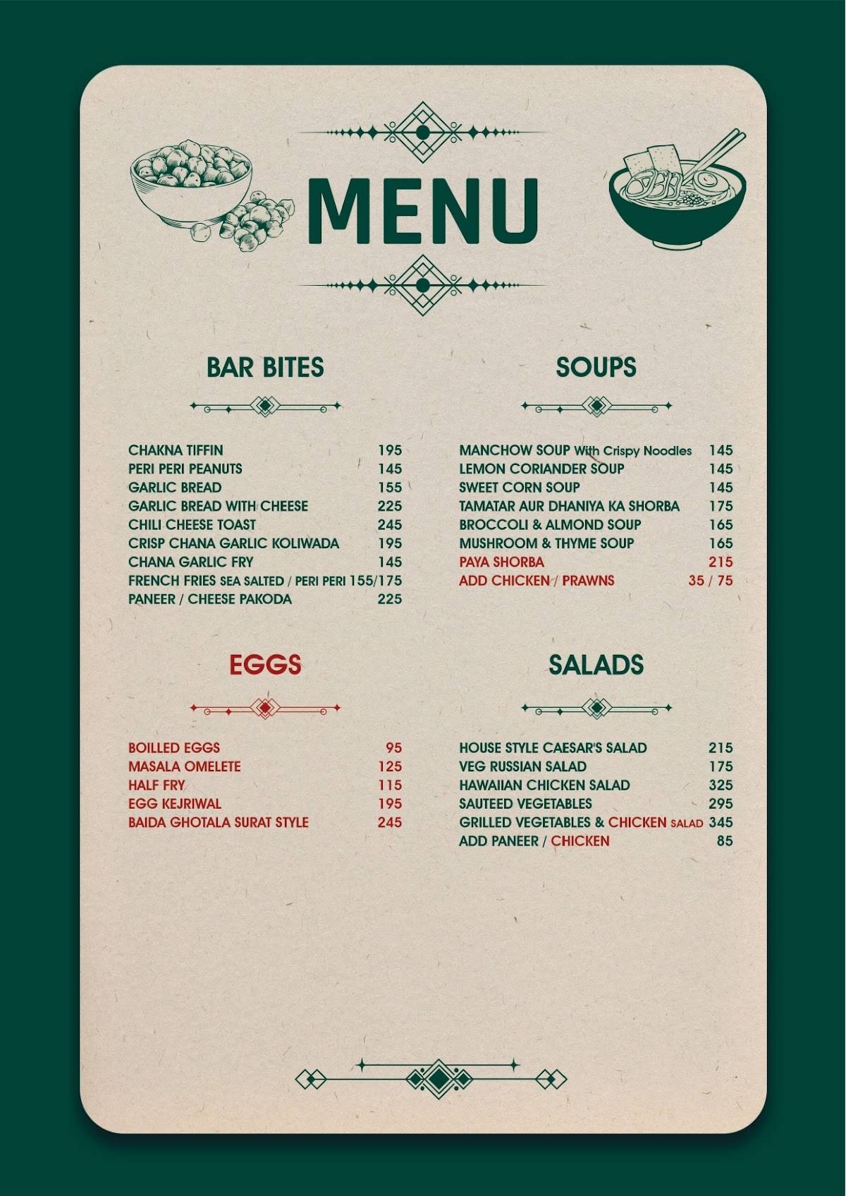 Farmhouse Brass Anchor menu