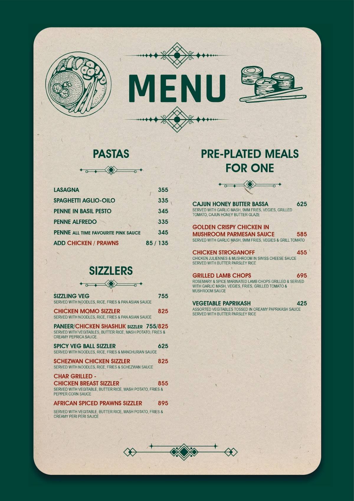 Farmhouse Brass Anchor menu