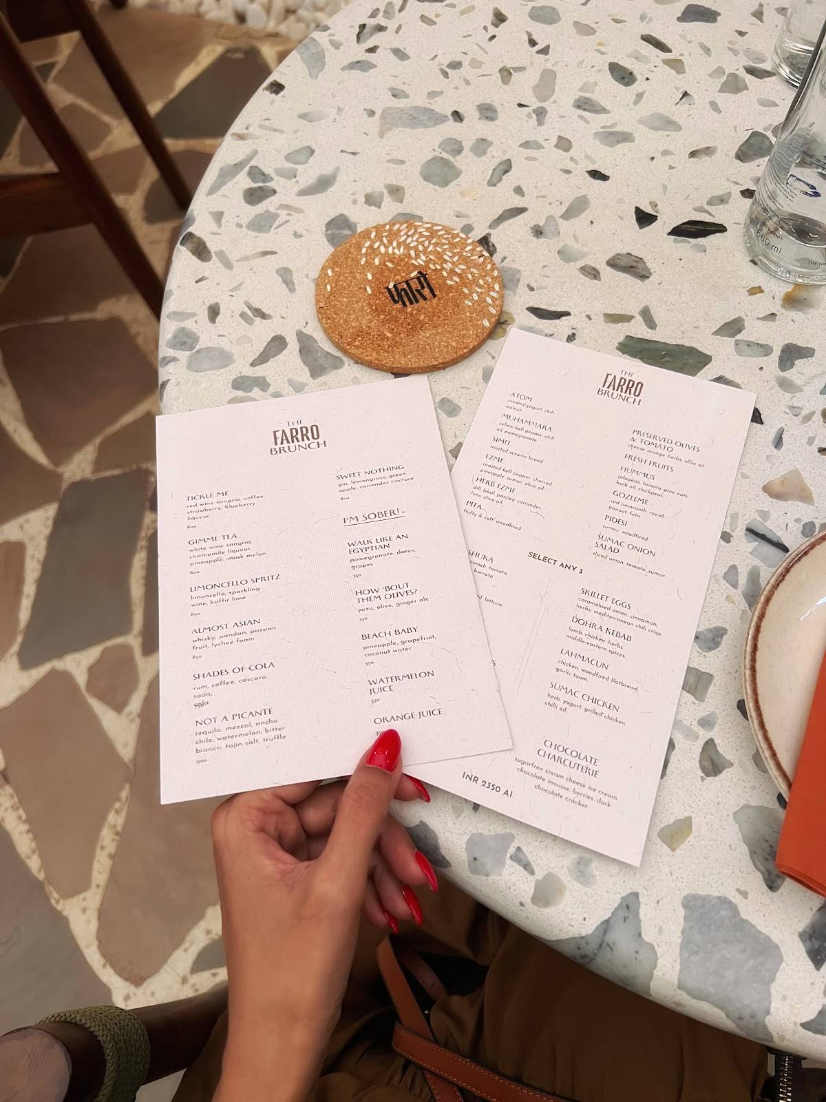 Farro menu