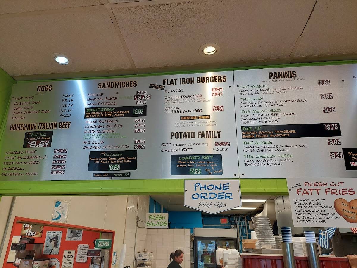 Menu at Fatt Mustard Cafe, Elk Grove Village