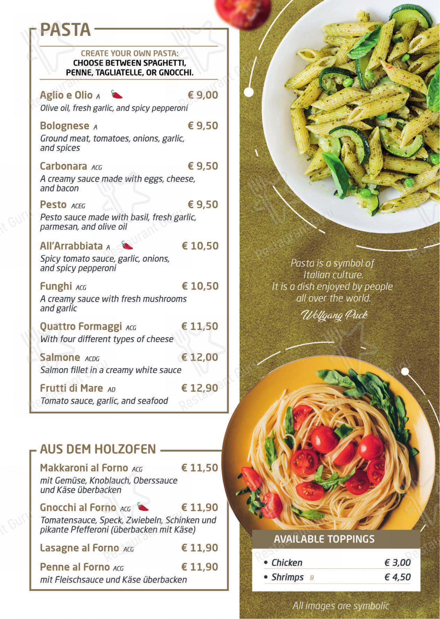 Fiero Restaurant dans Vienne - Menu bar