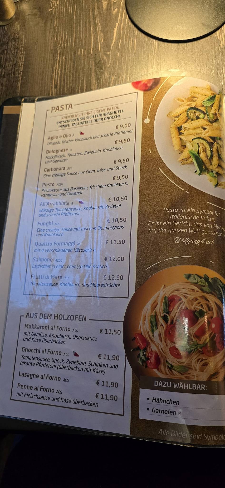 Menu de Fiero Restaurant