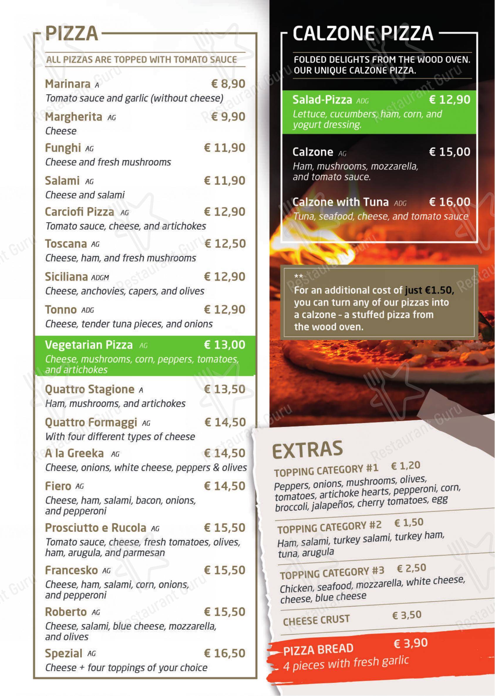 Menu bar pour Fiero Restaurant dans Vienne