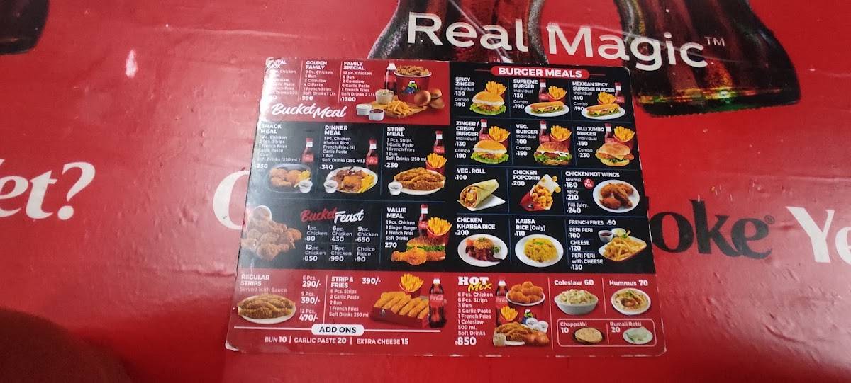 Filli Bites menu