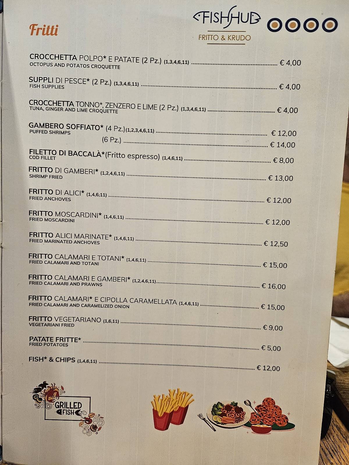 Menu di Fish Hub 