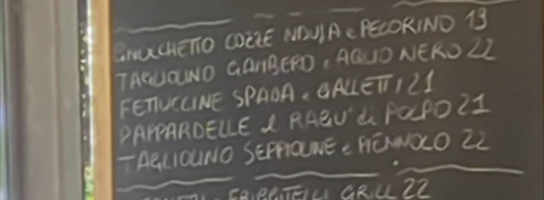 Menu di Fish da Francesco 