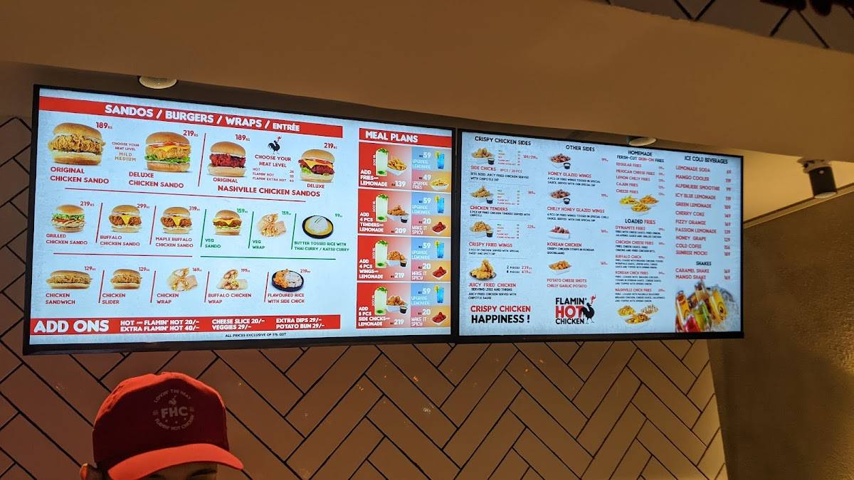 Flamin' Hot Chicken - Kottayam menu