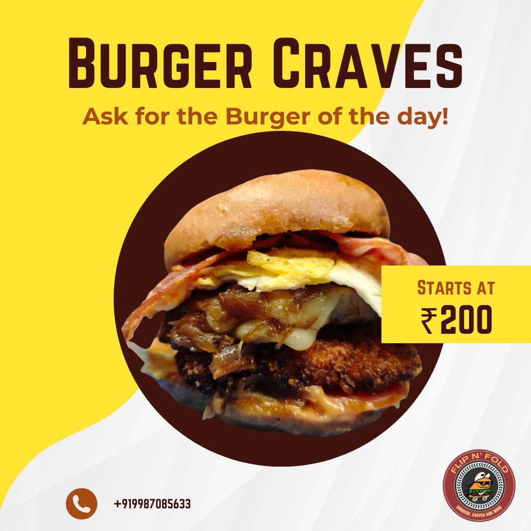 Flip N' Fold Best Burgers in Thane menu