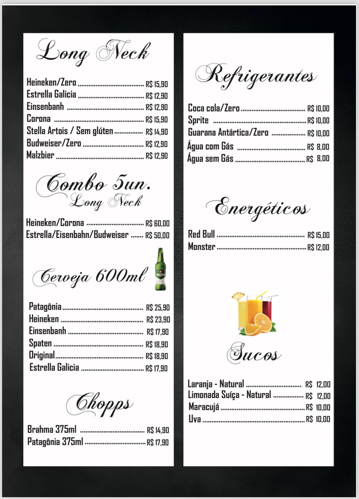 Recanto da Lagoa Gastro Bar cardápio