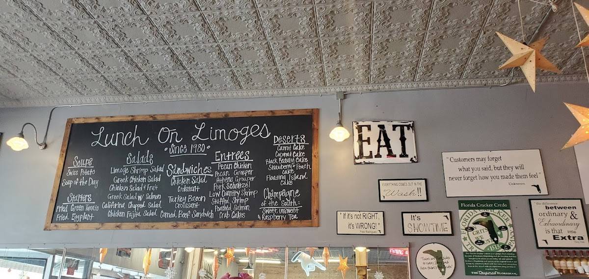 Menu at Florida Cracker Lunch On Limoges restaurant, Dade City, 7th St
