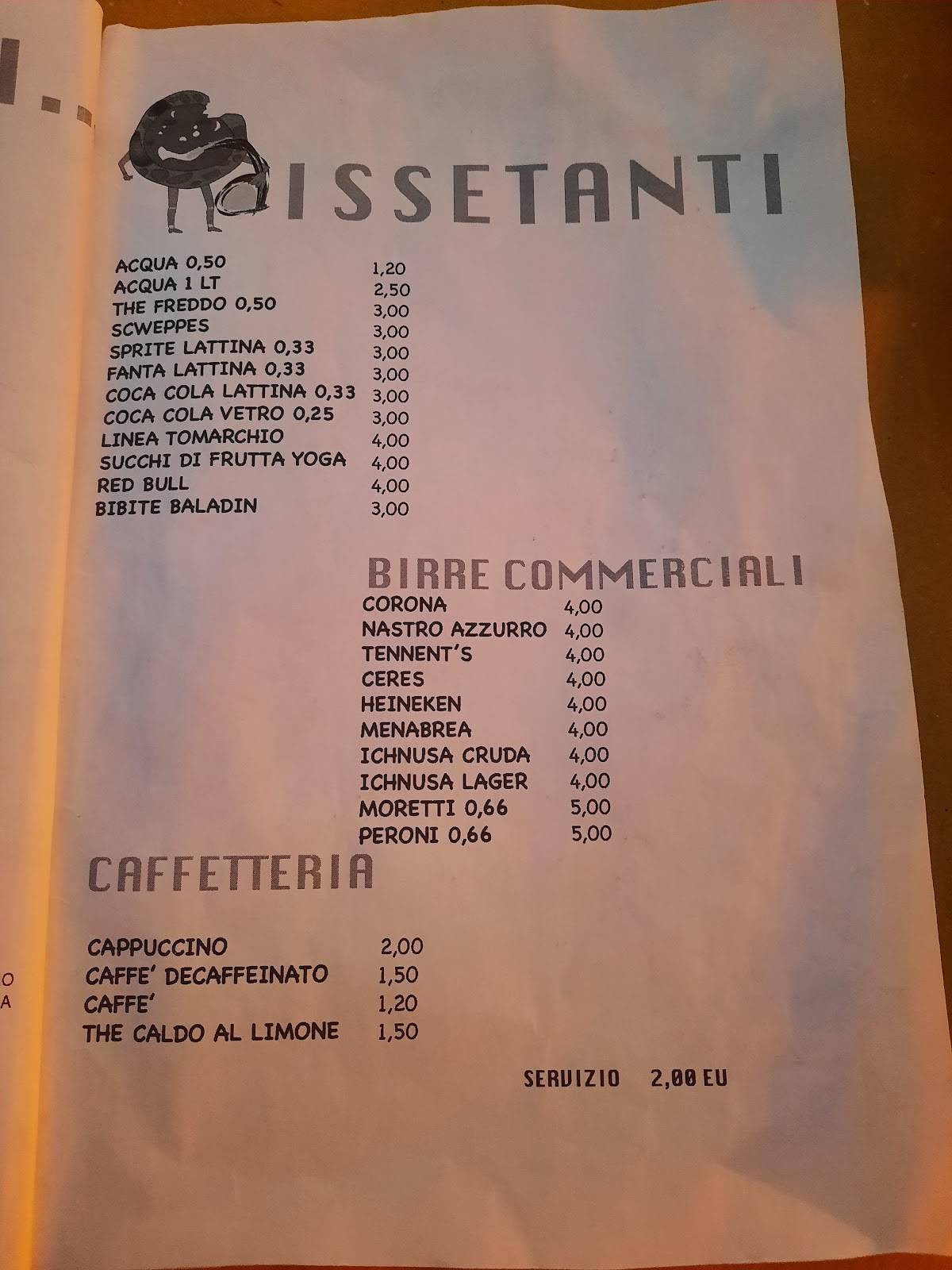 Menu di FOCACCIOTTO 