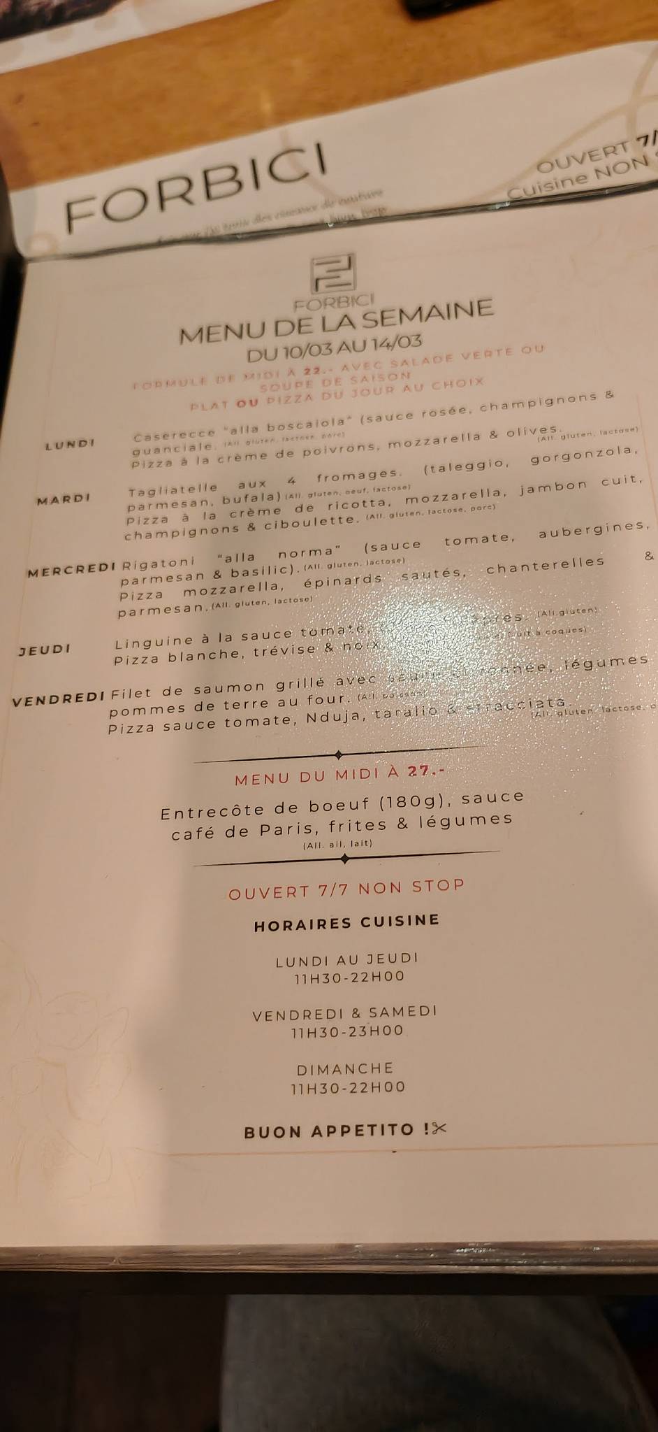 Menu di Forbici 