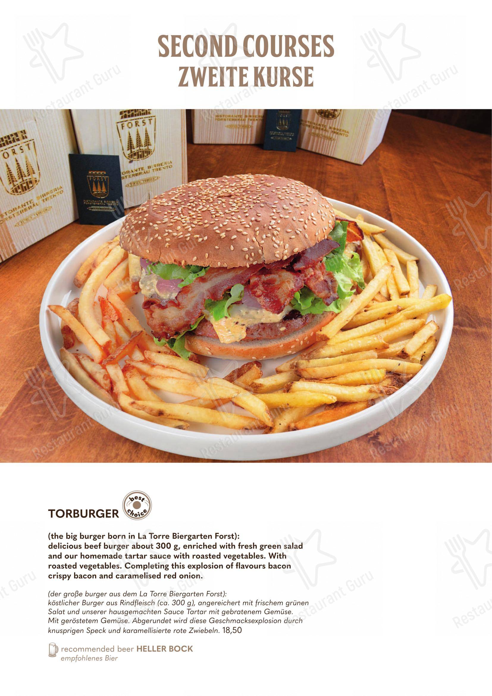 Forsterbräu Trento in Trento - Основное меню