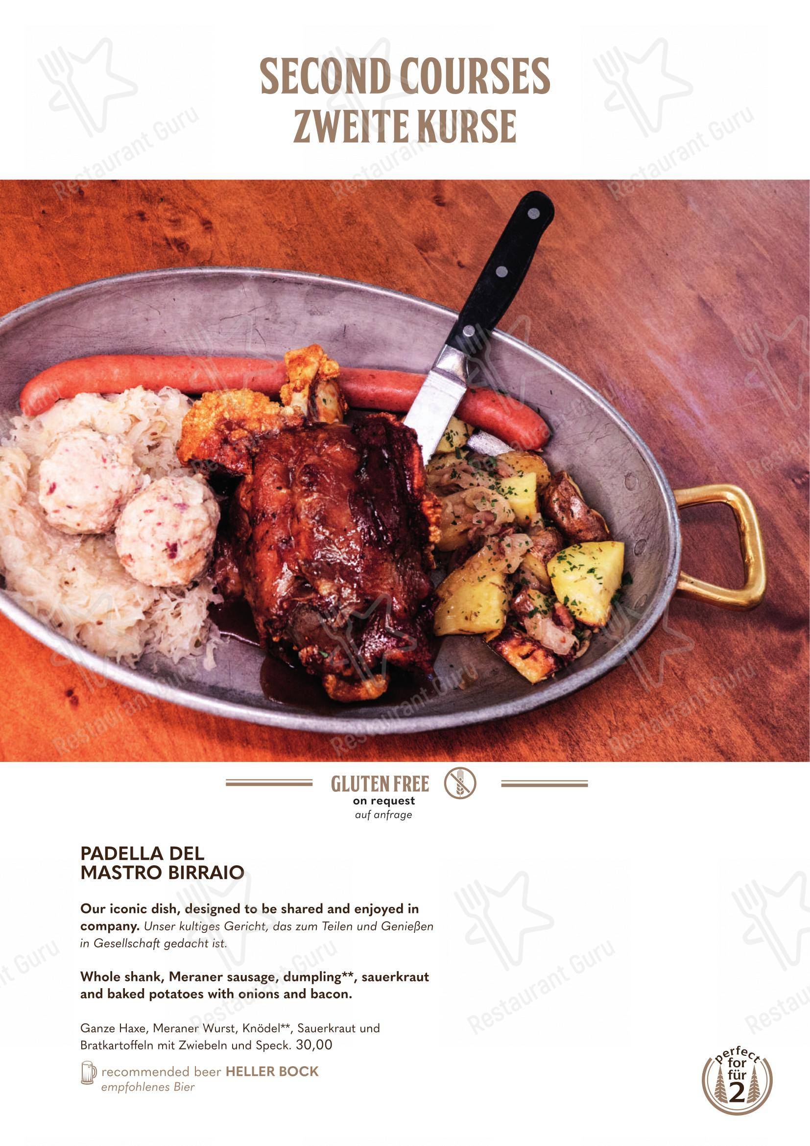 Menu di Forsterbräu Trento - Основное меню