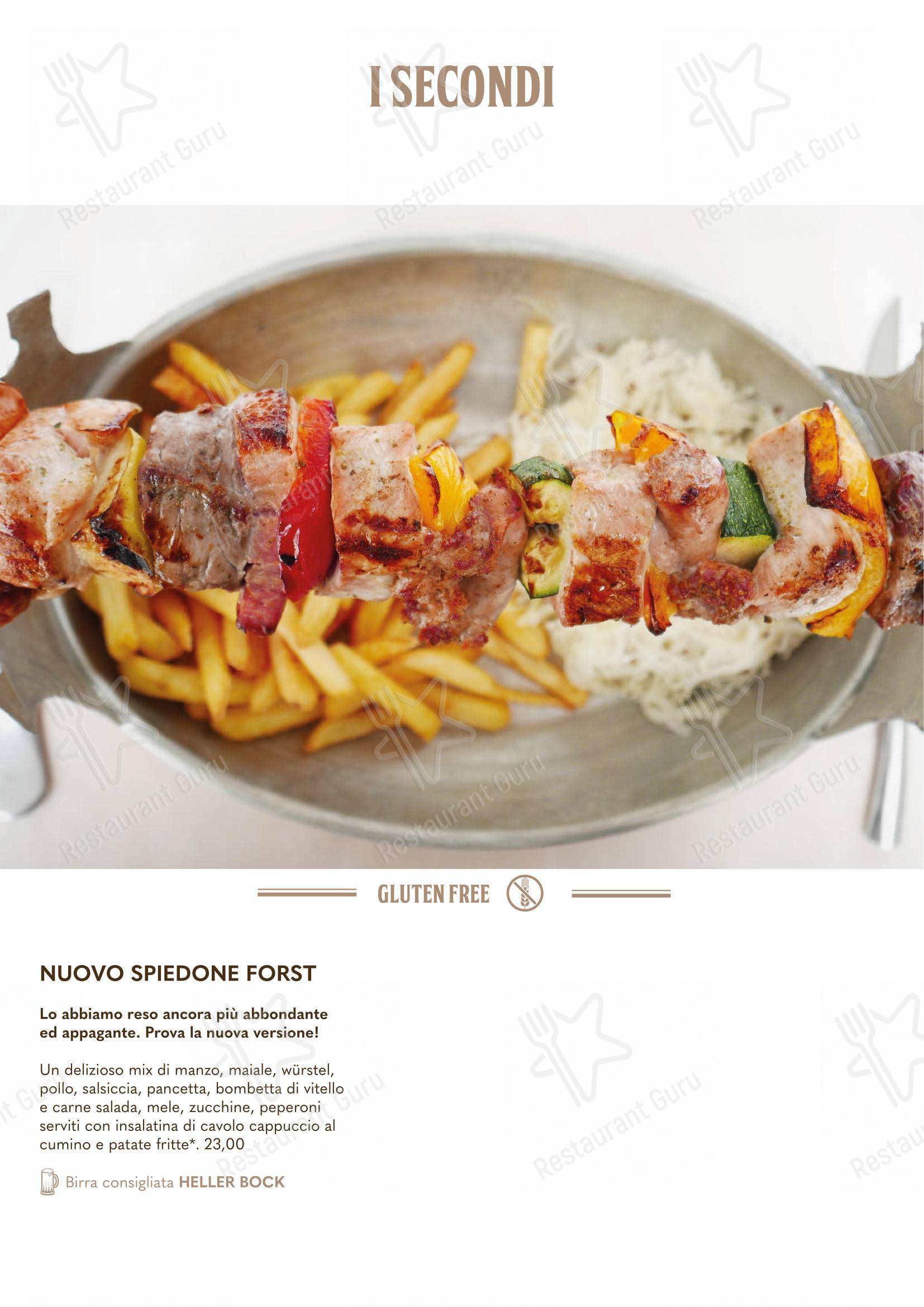 Forsterbräu Trento in Trento - Menu