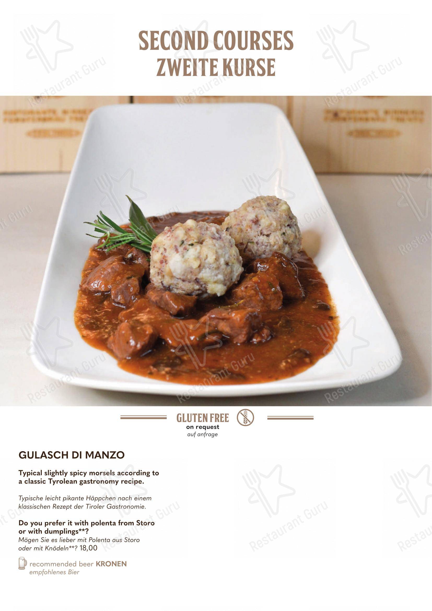 Основное меню per Forsterbräu Trento in Trento