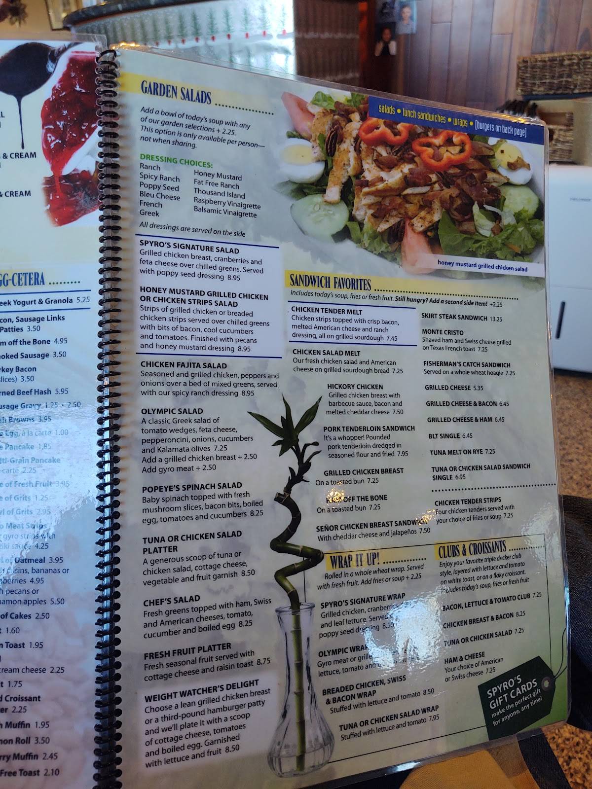 Menu at BREAKFAST CLUBB 2 (Formerly Spyro's), Fort Wayne, W Jefferson