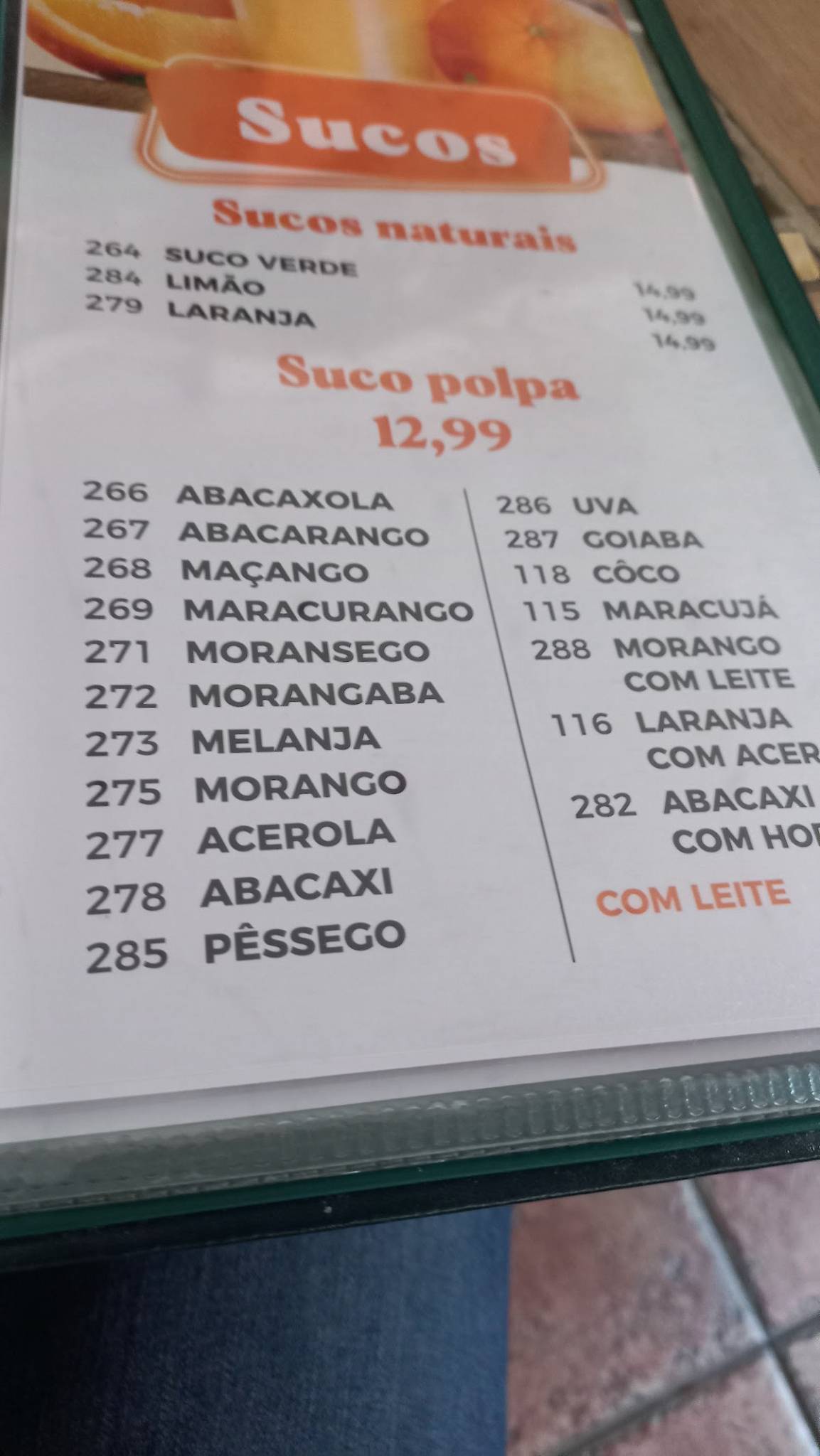 Frango Com Tudo cardápio