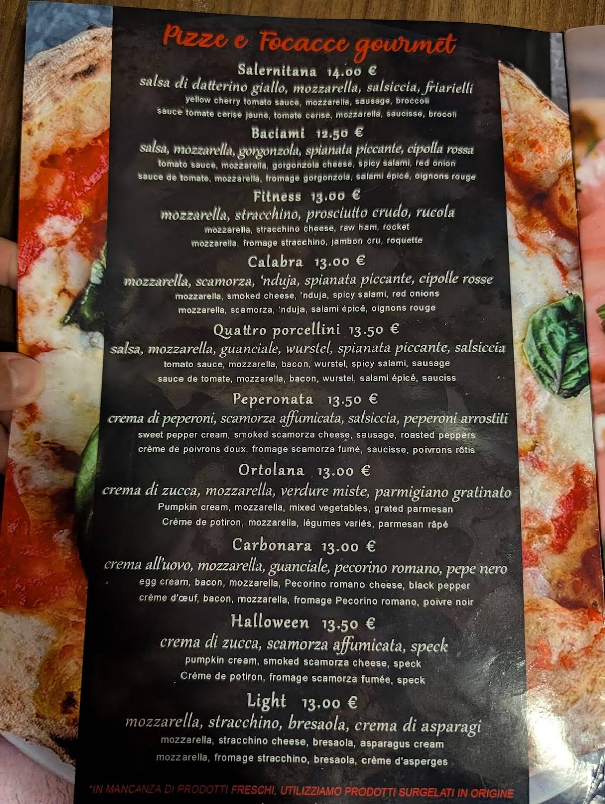 Menu di Fratelli Pummarò 