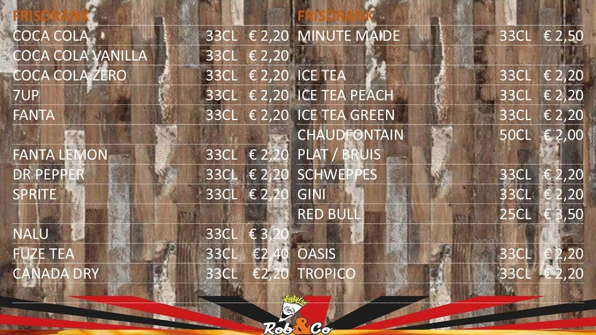 Menu de Frituur Rob & Co