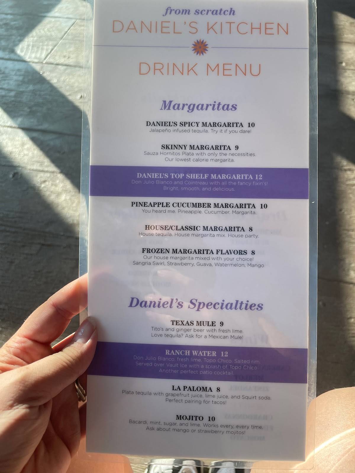 Menu at From Scratch Daniel's Kitchen restaurant, Ennis